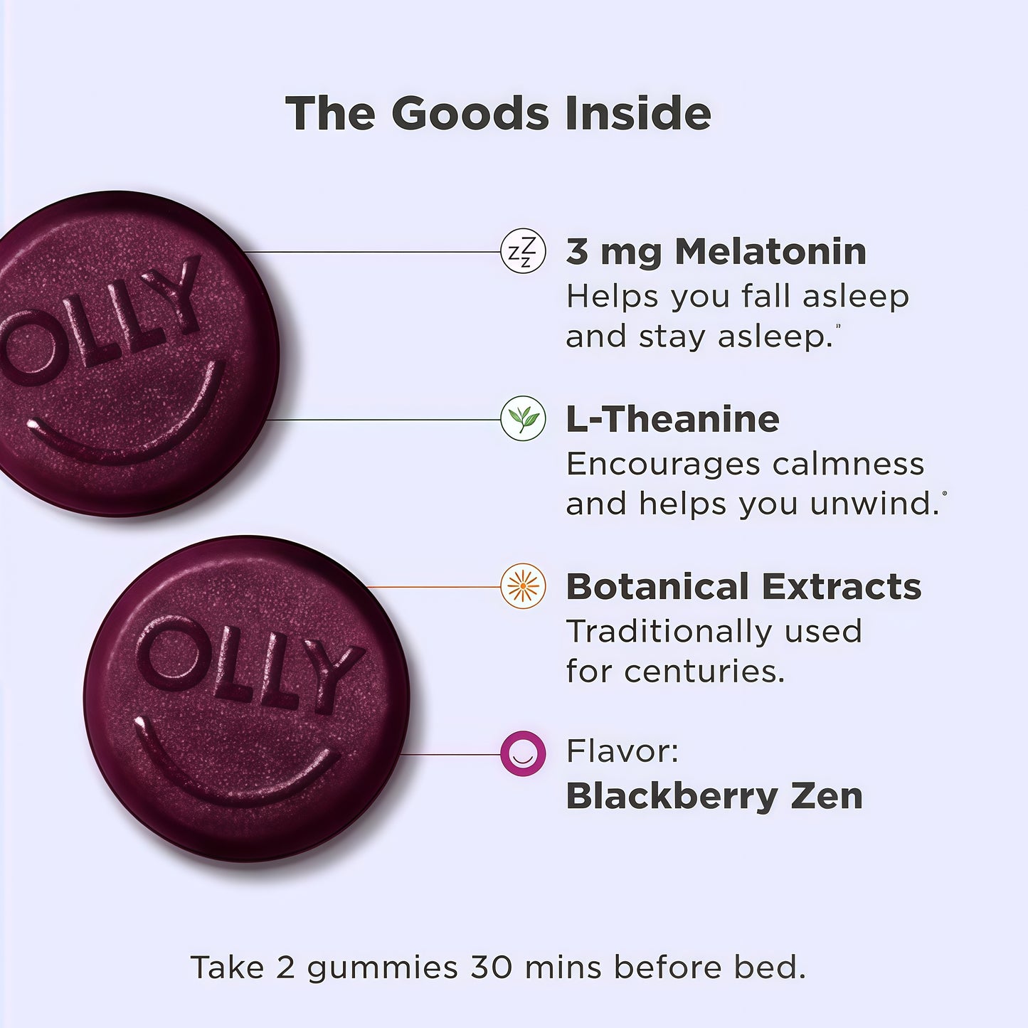 OLLY Sleep Gummy  Blackberry Flavor