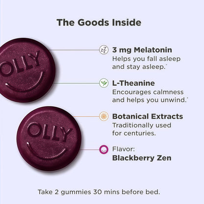 OLLY Sleep Gummy  Blackberry Flavor